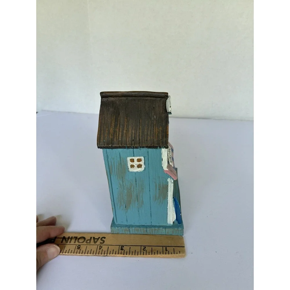 Surf Shack Coastal Beach House Nautical Cottage Decor Shelf Accent Blue